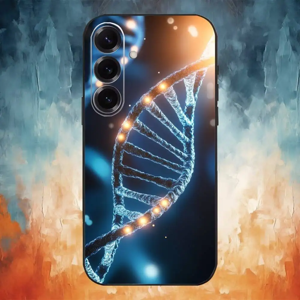 Funda de teléfono Biology D-N-A Science para Samsung GalaxyA13,21s,22,31,32,52,53,71,72,73, funda negra suave
