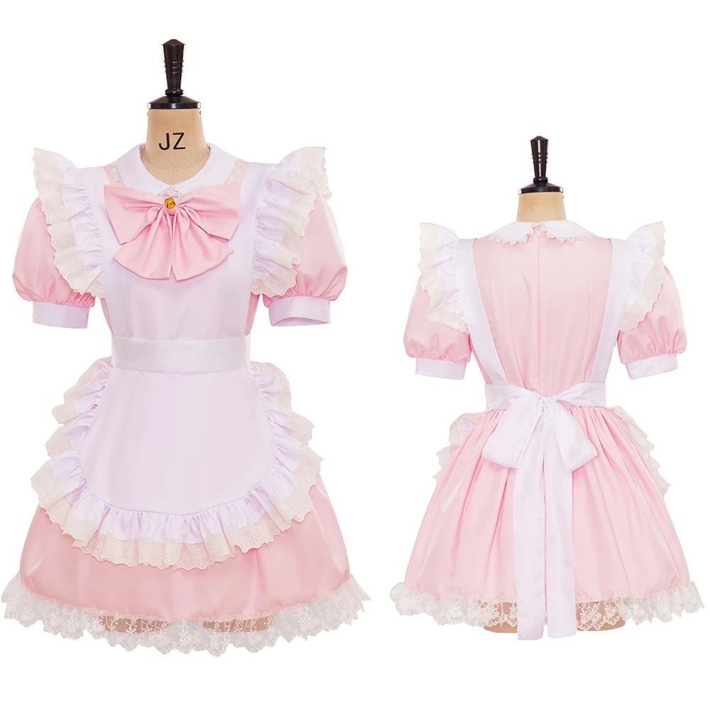 ผู้หญิงสีชมพู Lolita COSPLAY เครื่องแต่งกายผู้หญิงชุดเจ้าหญิงฮาโลวีนญี่ปุ่นชุด