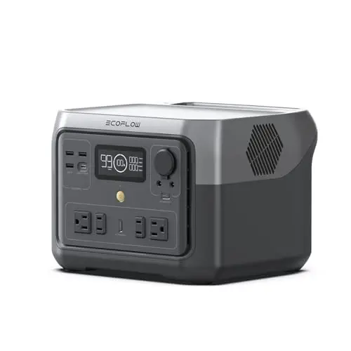Portable Power Station River 2 Max 500, 499Wh 500W | 1 Hr Fast Charging, LiFePO4 Battery, Up to 1000W Output Solar