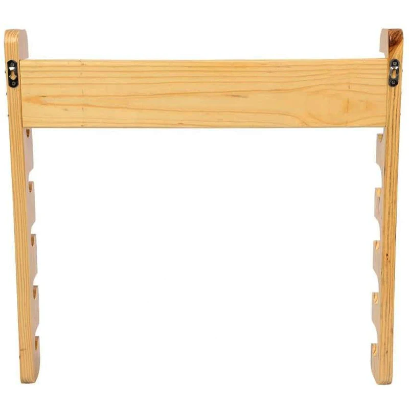 6 صنارة صيد السمك تثبيت سهلة التركيب، رفوف حائط خشبية لقضيب الصيد