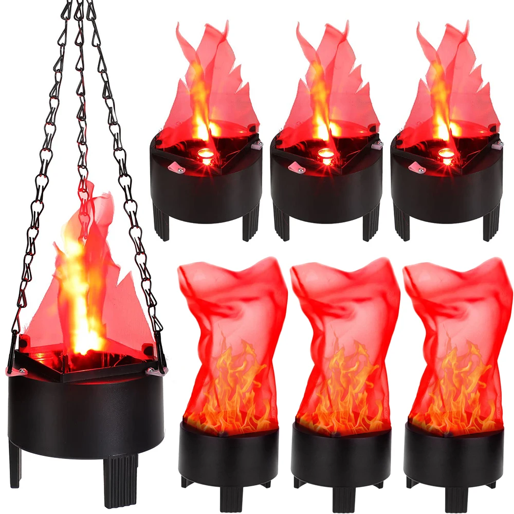 3D Fake Flame Lamp Electric Campfire Artificial Flickering Flame Table Lamp Fake Fire Light Party Flame Stage Effect Light Decor