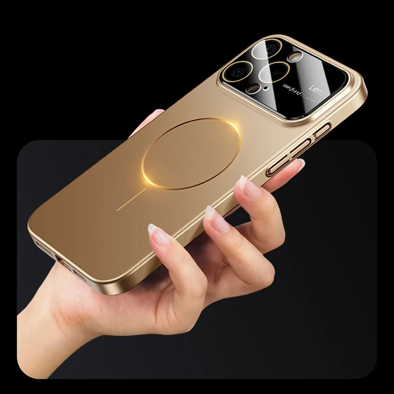 Оригинальный чехол Xiaomi Glass Nano Matte для iPhone 17 16 15 14 13 Pro Max магнитный Magsafe беспроводная зарядка Armor Фото №6