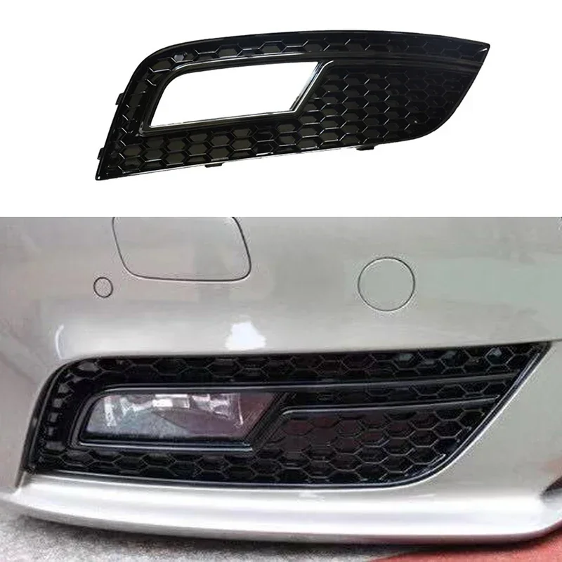 

Modified Fit For A4 B8.5 2013 2014 2015 2016 Front Bumper Fog Lights Cover Grille Car Front Grille Mesh Front Bumper