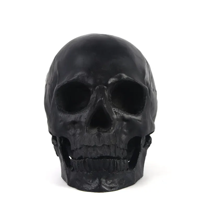 Home Decor Black Life-size Skull Statue Resin Crafts Figurines Halloween Decorative Split Skeleton Sculpture