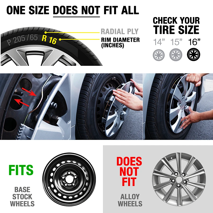 4pcs/set car accessories 16 inch wheel cover 15 inch car wheels Hubcap 14 inches wheel center cap Rim tire 15 Car supplies