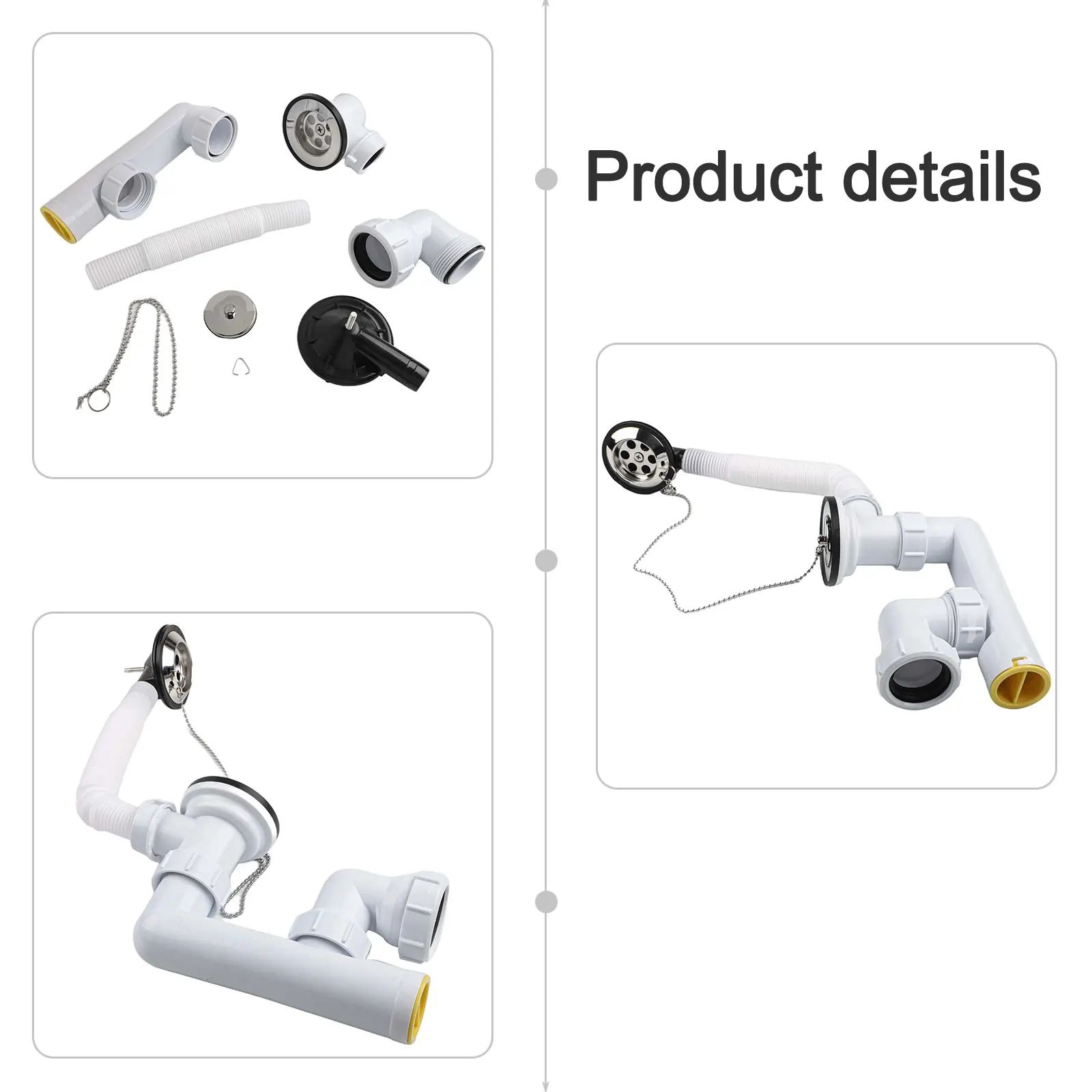 Easy Installation Bathtub Waste Kit Bathroom Renovation As Shown Easy Installation Kit Overflow Tube 40mm Wall Drain