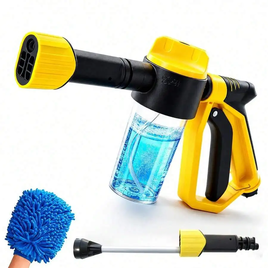 Foam Spray Gun For Car Wash With Microfiber Mitt 3 Spray Modes High Pressure Foam Cannon view 5