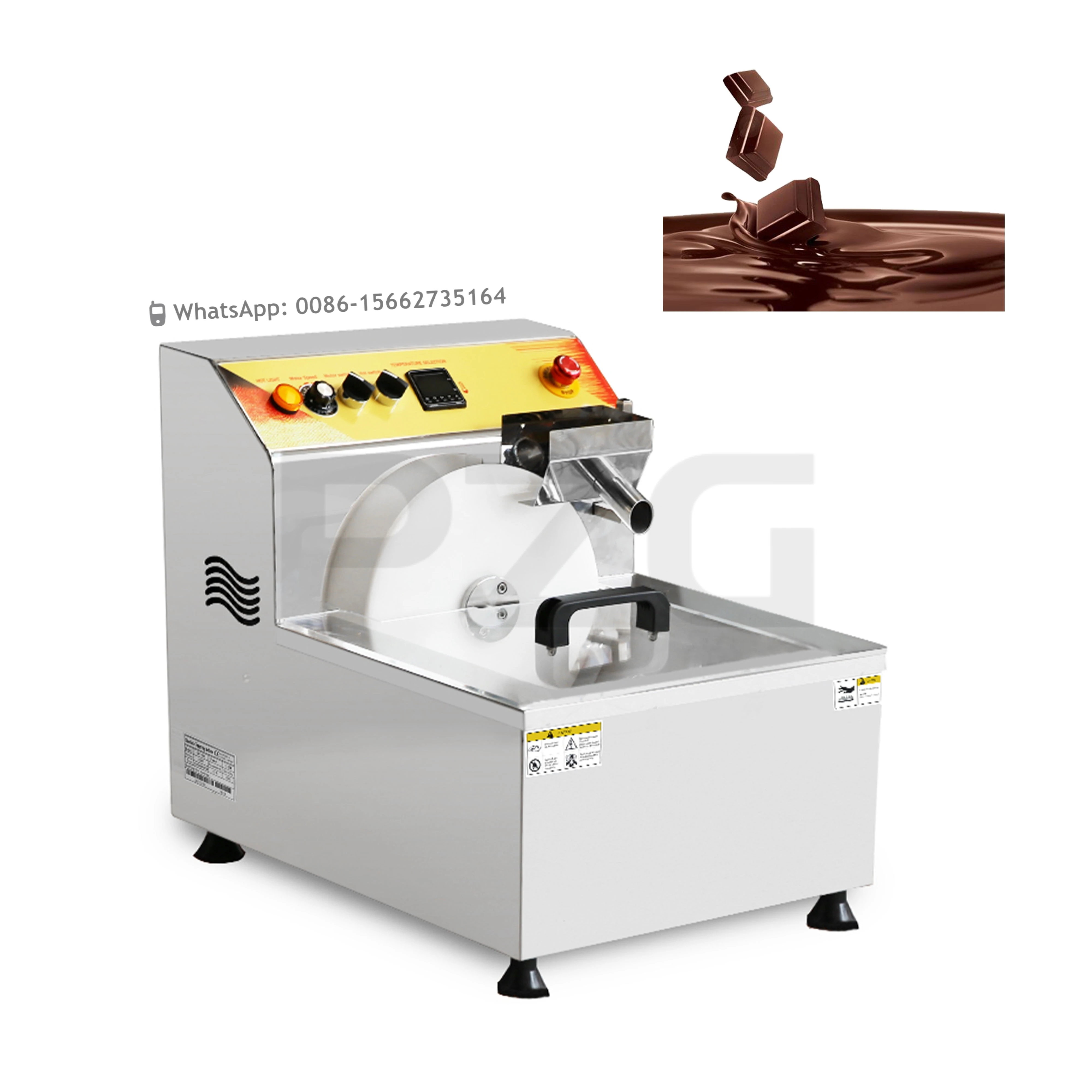 

Chocolate Melting Tempering Coating Molding Machine 8kg/h With Transparent Cover Chocolate Making Machine