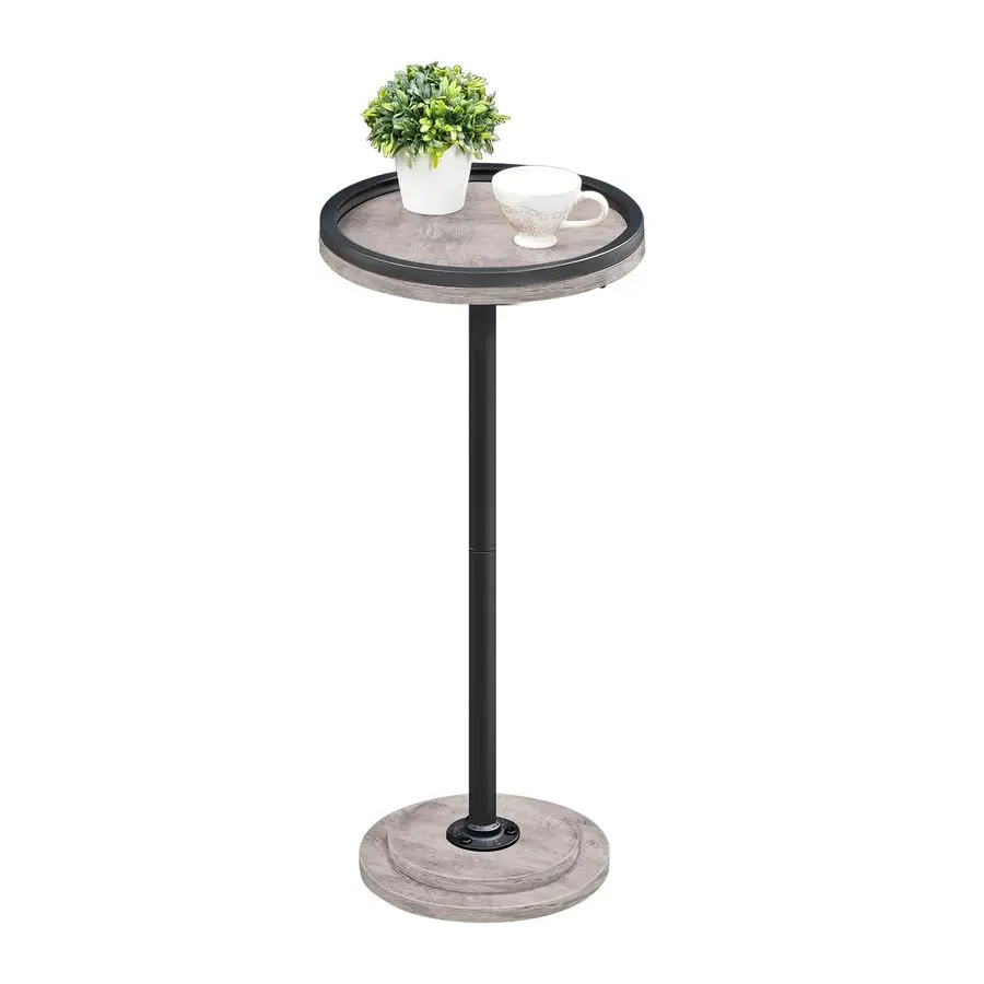 

Small Round Side Table, Drink Table, Coffee Martini Table with Pedestal Accent for Small Spaces in Living Room, Bedroom, Sofa Co