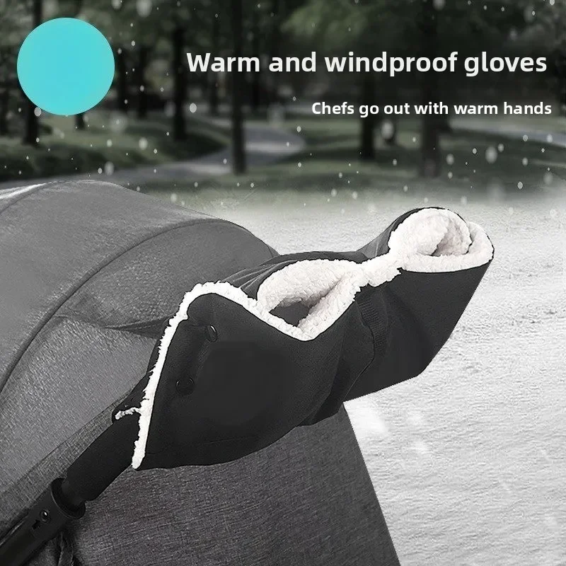 

Stroller Handle Warm Mittens Windproof Universal Accessory Baby Walking Helper Wind-Resistant Warm Cover