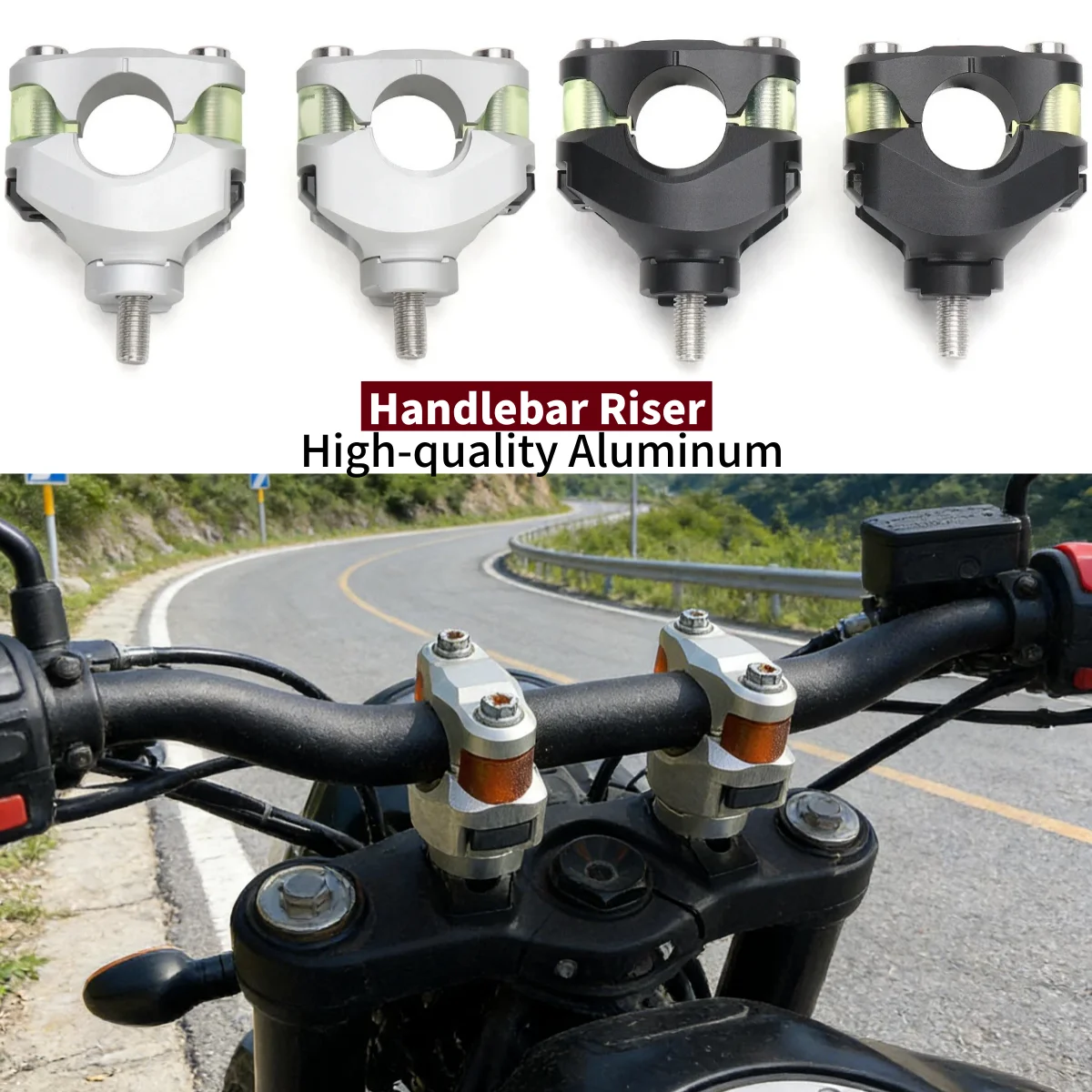 

Motorcycle 28mm Handlebar Risers CNC Aluminum Heightening Handlebar Clamp For KTM 690 Duke 790 Adv 1190 ADV 1290 Super Adventure