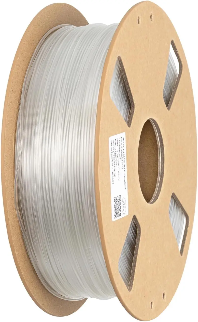 

High-Quality 1.75mm Transparent PETG Filament for 3D Printing, 1KG Spool - Durable and Versatile Material