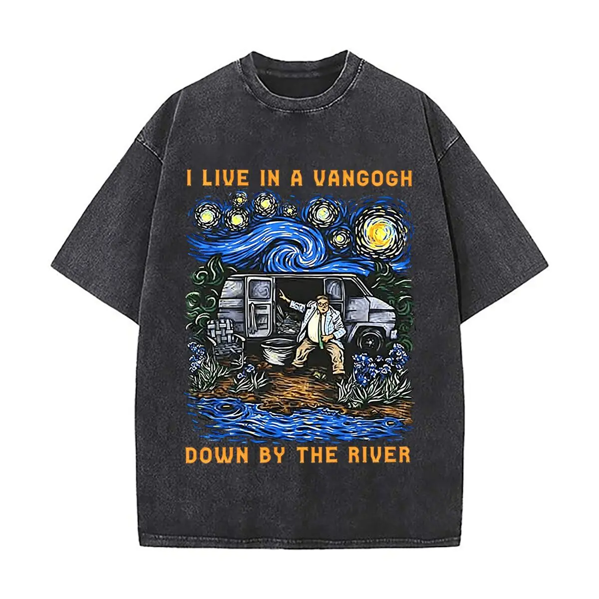 Van Gogh Graphic Casual  Men's Casual Street Style Stretch Round Neck Tee Shirt for Holidays Streetwear Daily Outings