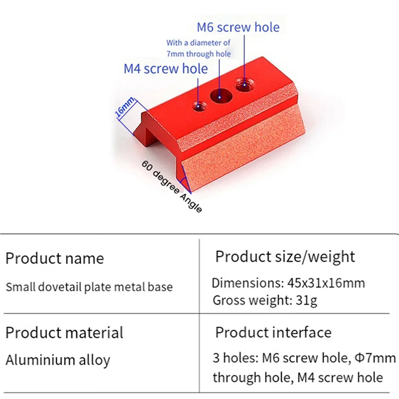 Picture 7: 4X Dovetail Rail Plate Telescope Finder Base Spacer Astronomy Telescope Mount Accessories Guide Dovetail Rail,Red-B60B