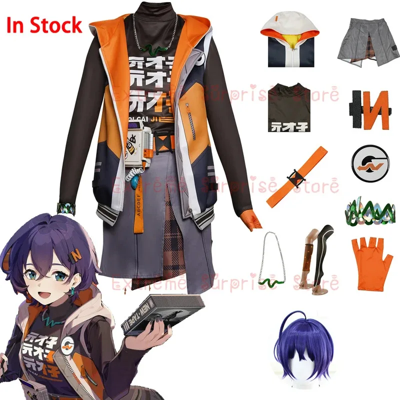 

Zzz Belle Cosplay Costume Zenless Zone Zero Belle Cosplay Costume Women Man Uniform Outfit Belle Cosplay Wig Dress Halloween