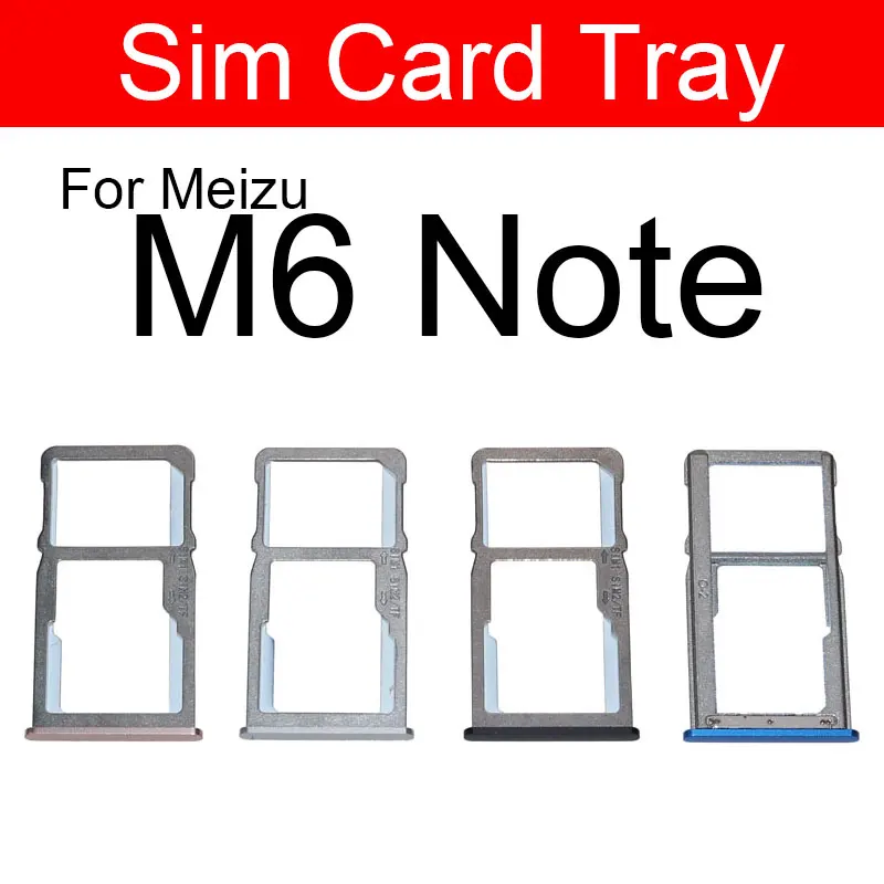 Sim Card Slot Tray Holder For Meizu Meilan Blue Charm M6 Note M6Note M721l Sim  Memory Card Adapter Replacement Repair Parts