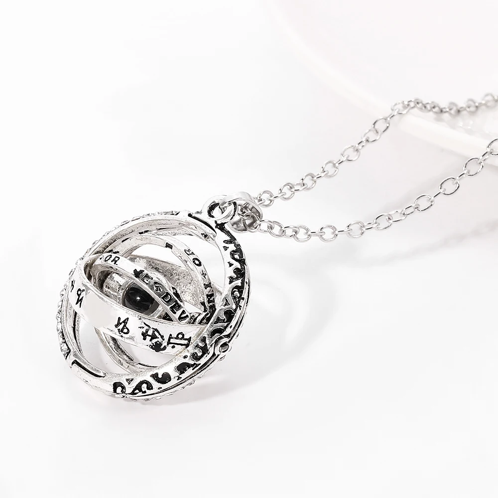 Gold-color Plus Silver-plated Necklace Men And Women Couples Souvenir 100 Languages I Love You Memory Projection Pendant