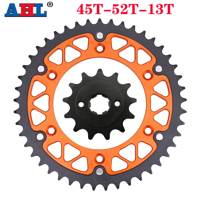 

AHL Motorcycle Steel Aluminum Composite 45T~52T 13T Front & Rear Sprocket For HONDA XR250R 1990-1995 XR250 XR 250 R 20305 10320