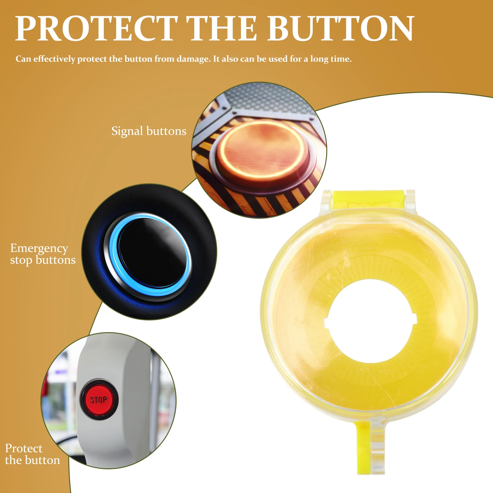 

4pcs Emergency Stop Switch Protective Cover Dustproof Waterproof Button PC Material WearResistant Signal Buttons