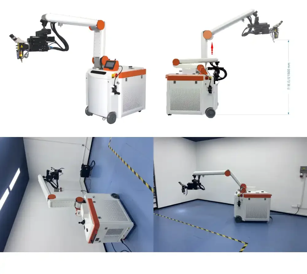2 Joints Boom Mold Qcw Cw Fiber Welder for 150W 300W 1500W 2000W 3000W 1.5kw 2kw 3kw Welding Machine Repair Equipment