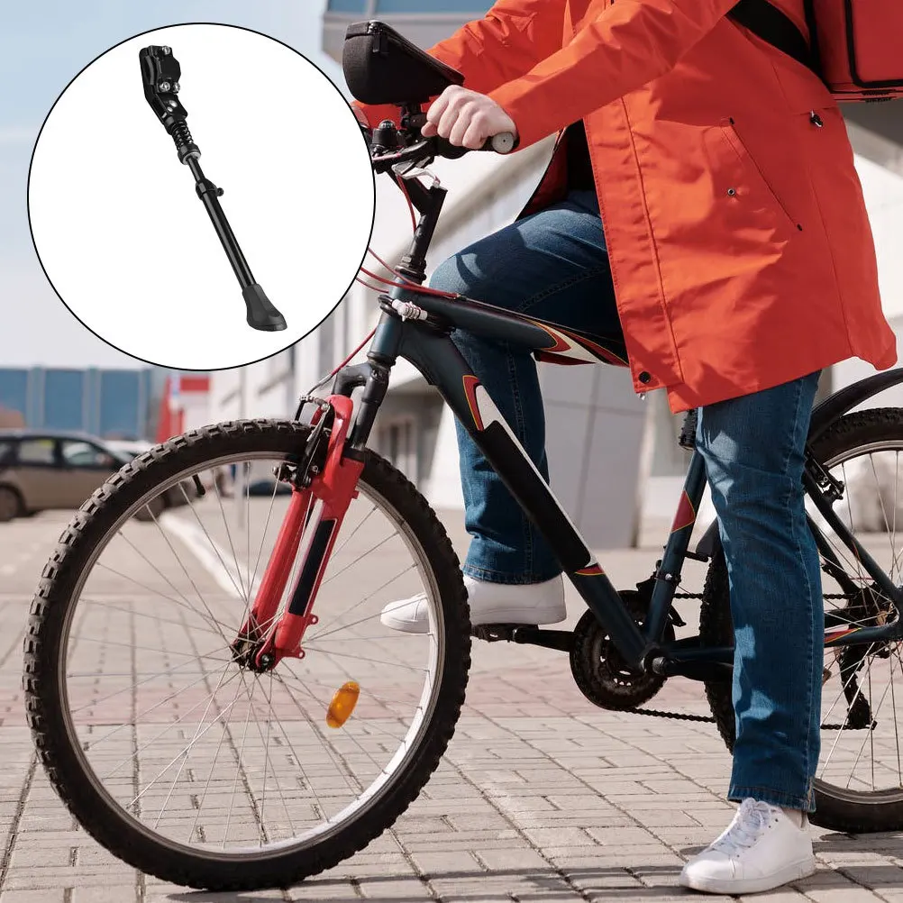 Bicycle Kickstand Adjustable For 16 20 24 26 Inch Wheels Aluminum Alloy Side Stand For Mountain Road Folding Bike