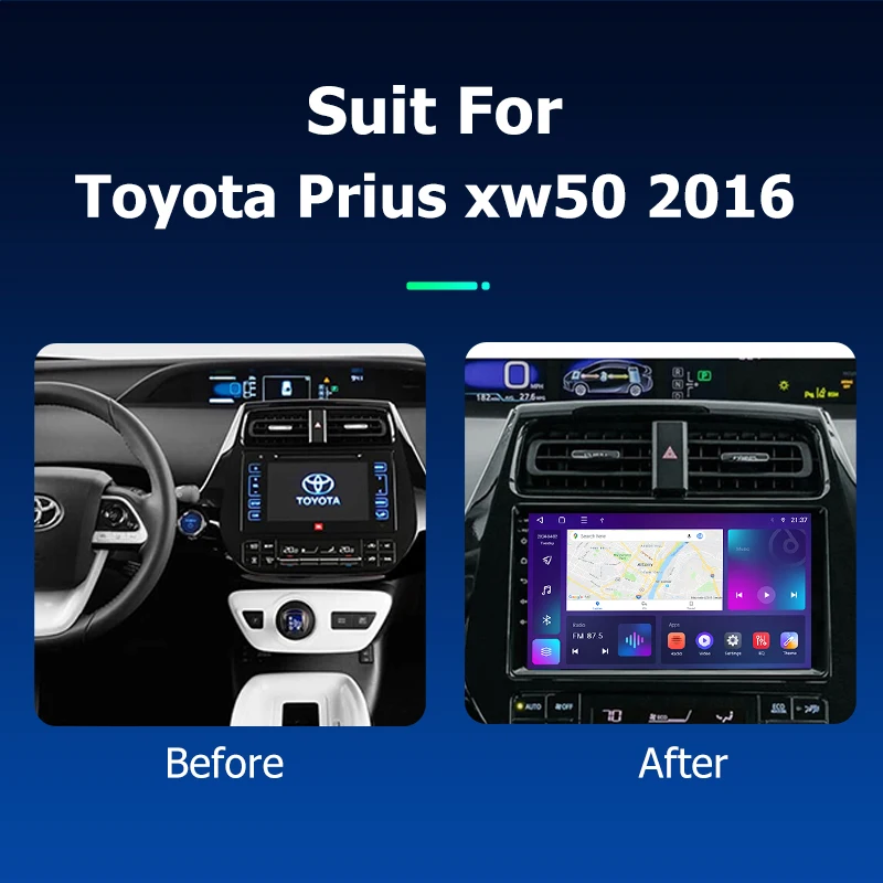 Android รถวิทยุนําทาง GPS เครื่องเล่นวิดีโอมัลติมีเดียสําหรับ Toyota Prius xw50 2016 สเตอริโอเทปหน้าจอหน่วย 4G