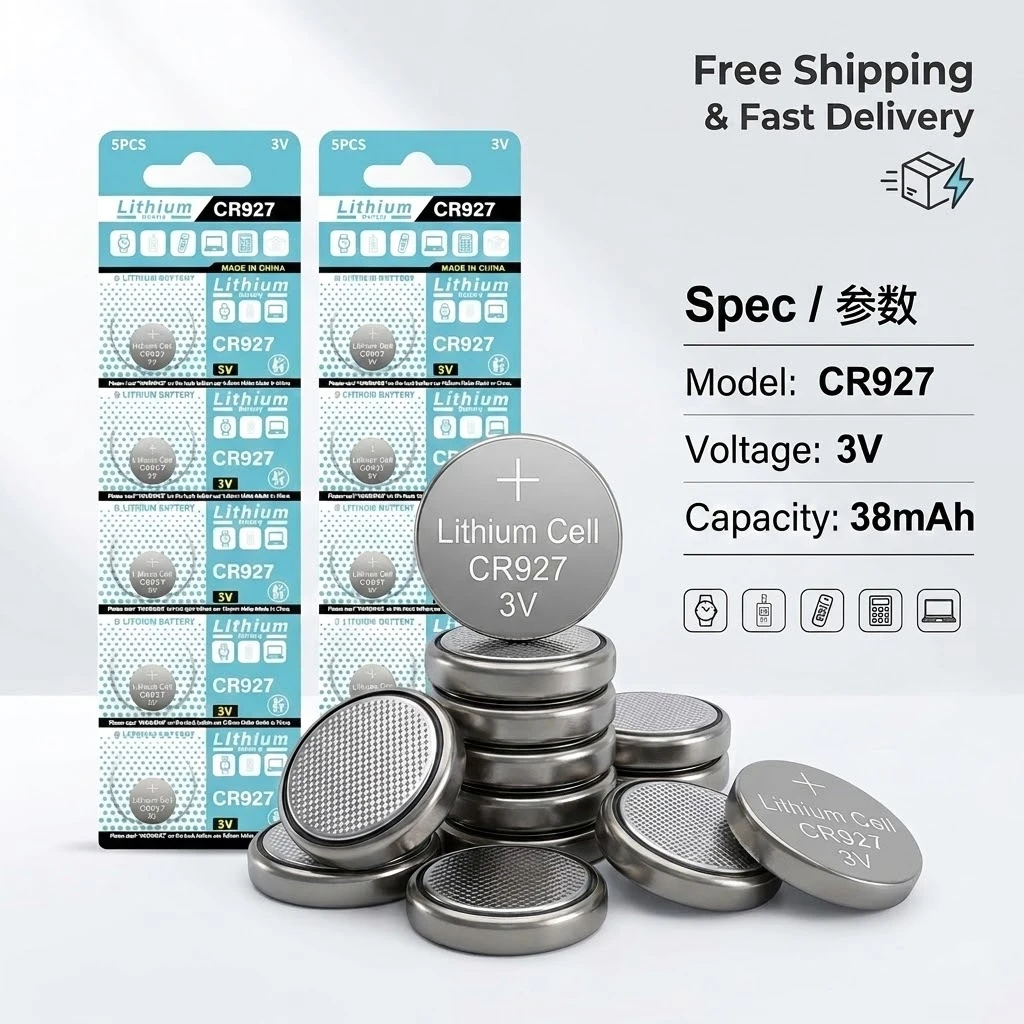CR927 3V Lithium Button Coin Battery DL927 BR927 CR927-1W BR927-1W for Toy Clock Watch Remote Laser Light