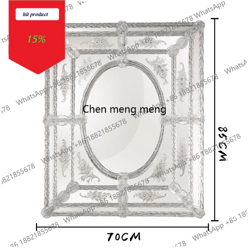 M02 Premium edge cloud makeup decorative mirror bathroom European butterfly wall round mirror