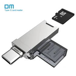 DM CR006 USB C Card Reader Micro SD/TF Type C Multi Memory Card Reader for MacBook or smartphone with USB-C interface