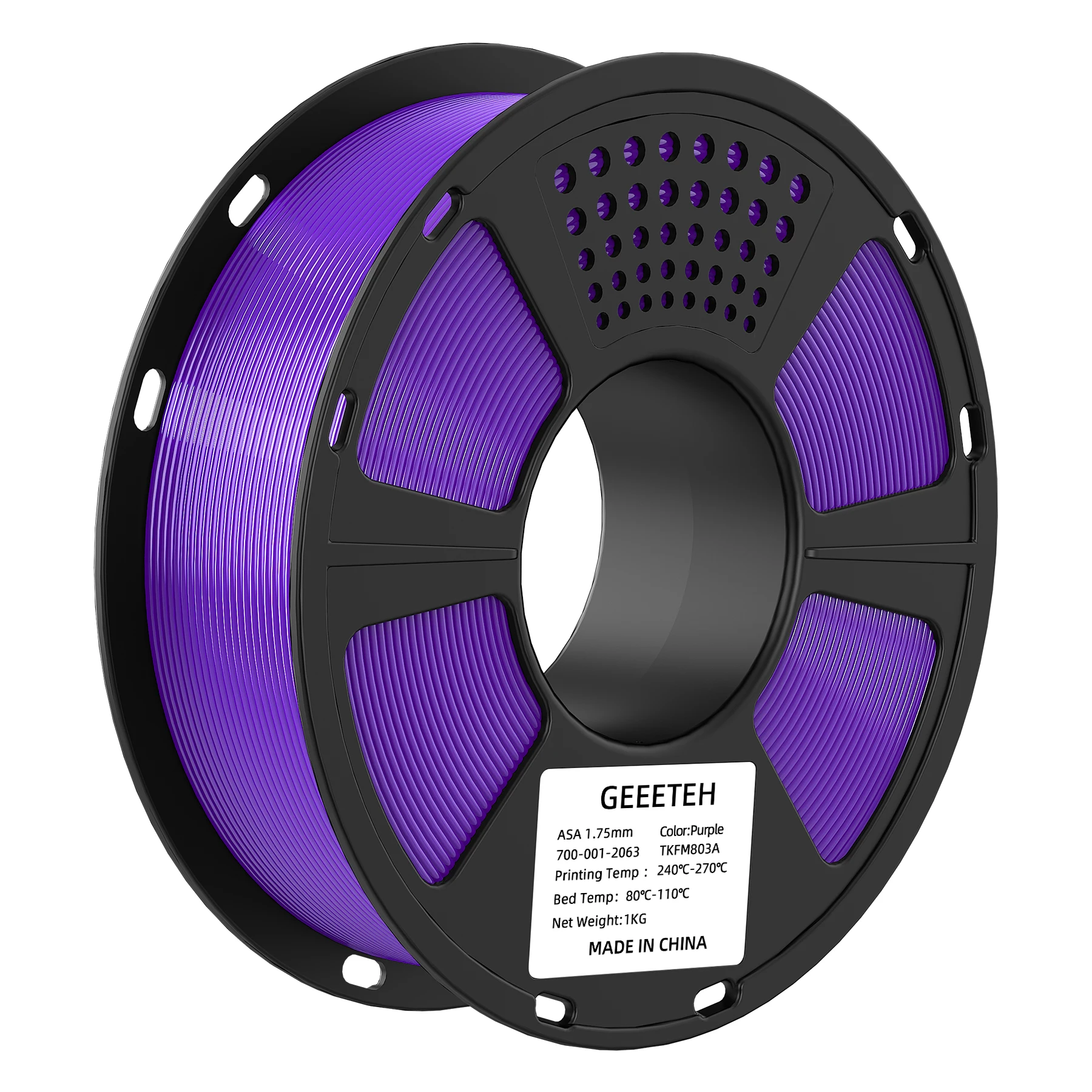 

Geeetech ASA filament 1.75mm 1KG, ASA filament for 3D printers, UV resistant, dimensional, high temperature resistant