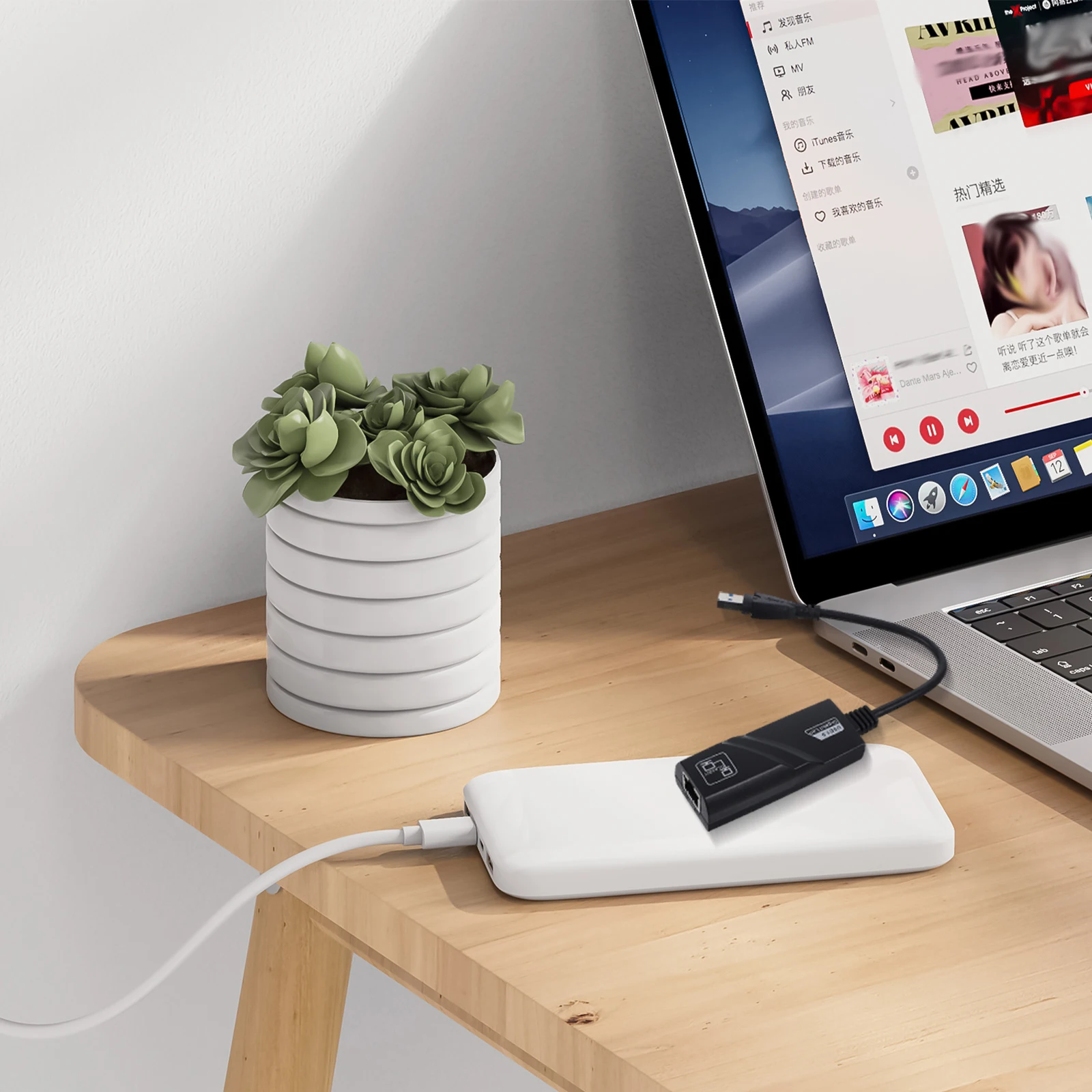 

USB Ethernet Adapter 1000Mbps USB3.0 Network Card Driver Free Gigabit Laptop Accessory Black USBtoEthernet Converter