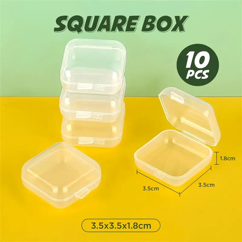 10/20 stücke Kunststoff Box Rechteckige Box Transluzente Box Verpackung Lagerung Box Staubdicht Solide Starke Schmuck Lagerung Fall Container