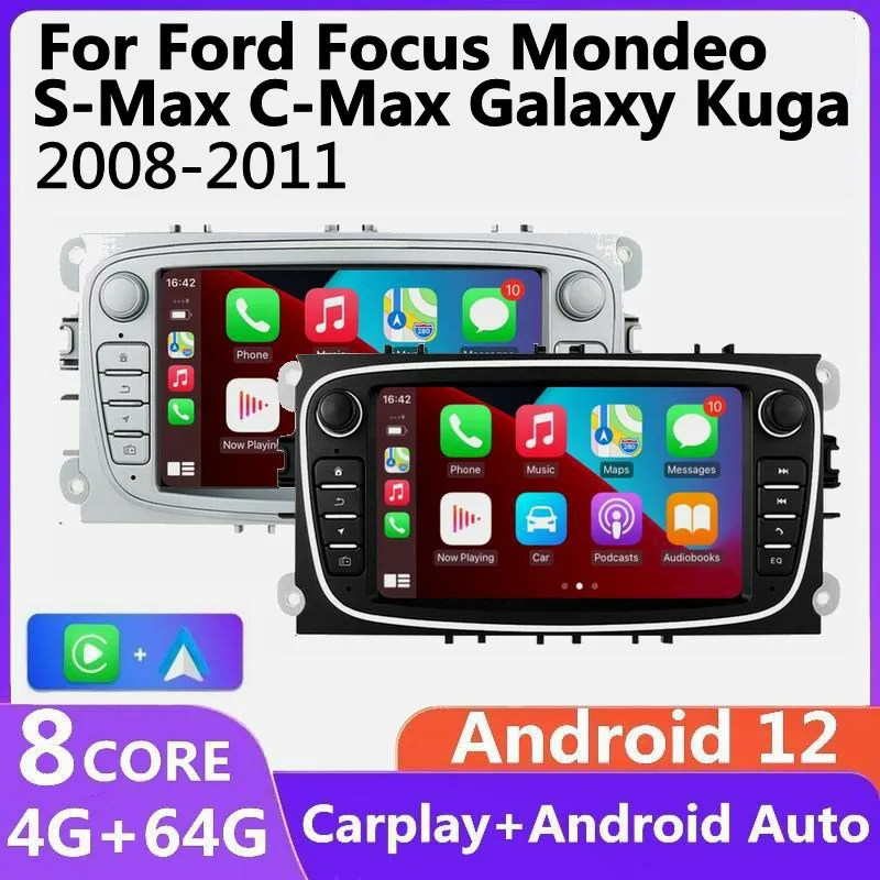 7inch Car Radio Multimedia Video Player CarPlay+WIFI GPS Stereo For Ford Focus Mondeo S-Max C-Max Galaxy Kuga 2008-2011