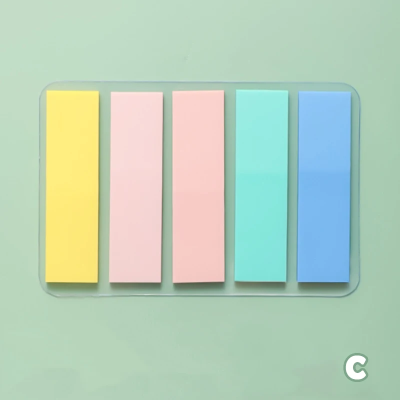 Reading Aid Highlight Sticker Transparent Fluorescent Index Tabs Flags Sticky Note Stationery School Office Supplies