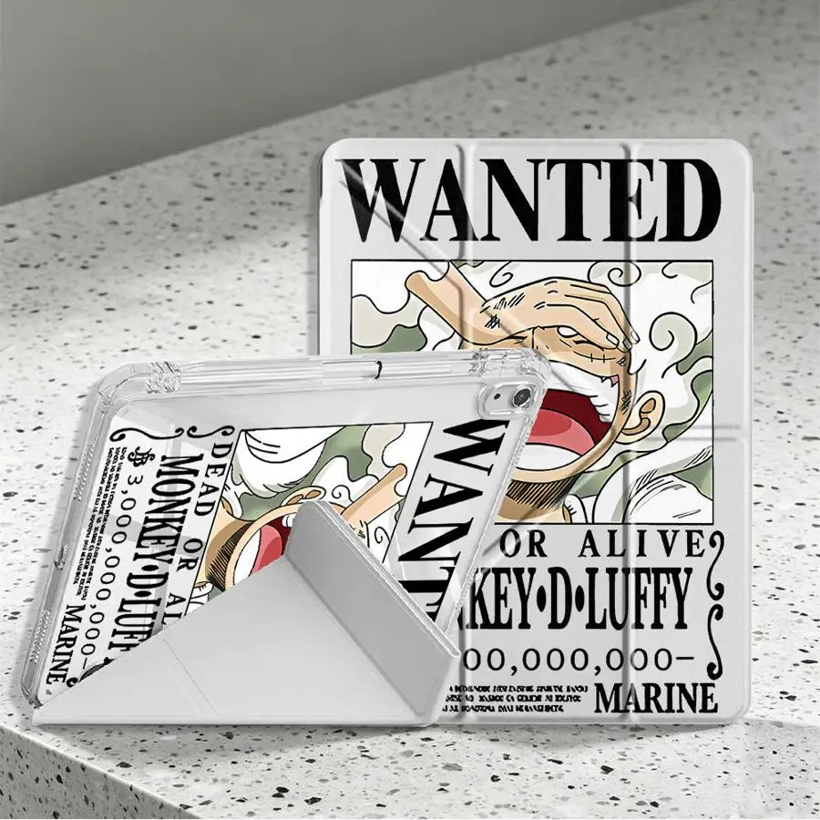Anime Luffy Tablet Case For Samsung Galaxy Tab S9 Plus S10 Lite S8 A11 A9 Plus A8 S7 FE With Pen Slot Cover