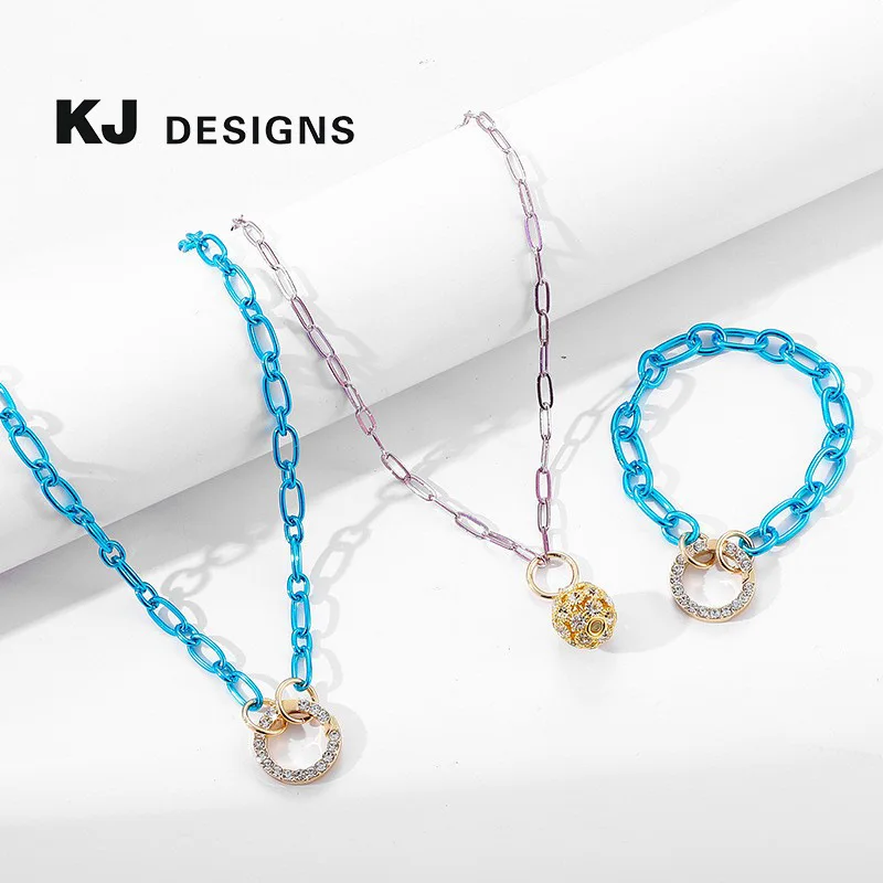 Kenjie, original design set necklace female, color electrophoresis stacked separately wearing fashion temperament jewelry