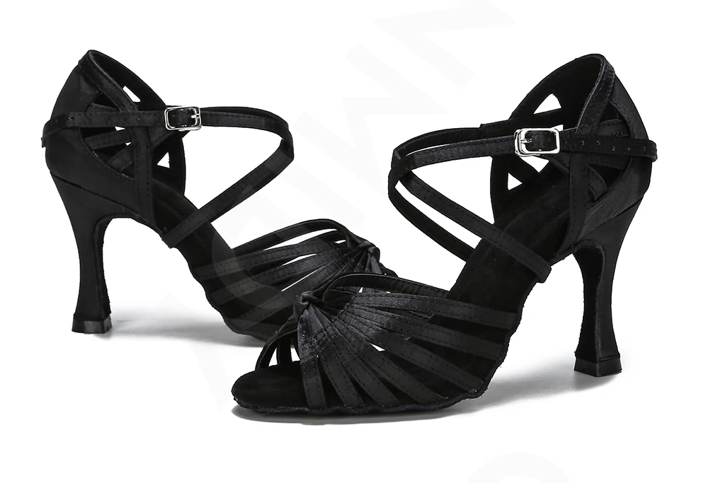 CINMIDY Seiden-Satin Tanzschuhe für Damen, Latein-Tanzschuhe, Tango-Ballsaal-Performance-Schuhe, Weichsohlen-Sandalen, Partyschuhe – Detail 17