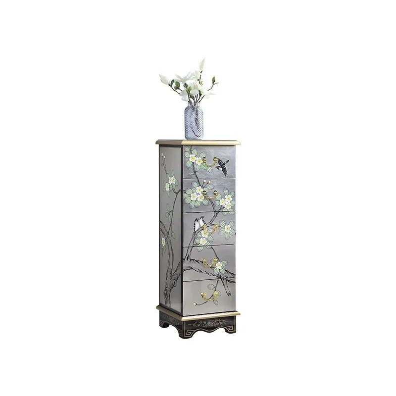 

New Chinese flower stand, indoor shelf, living room chest of drawers, bonsai stand, balcony floor-to-ceiling painted flower