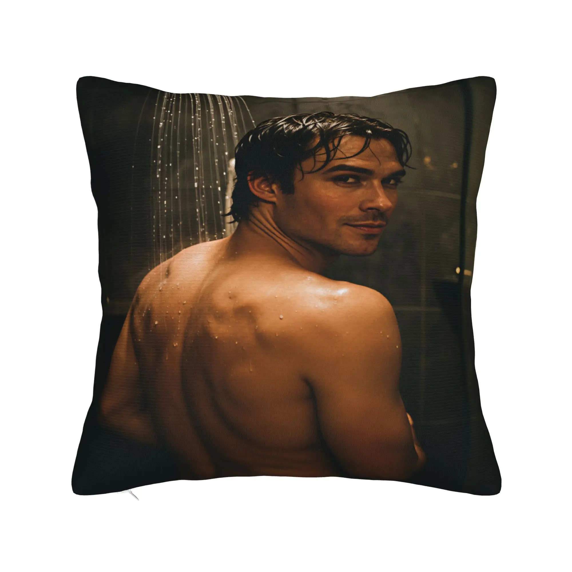 Vampire Diaries Damon Klaus  Pillow Cover  Kawaii Pillow Case For Sofa Home Decor Square Cushion Cover Gift