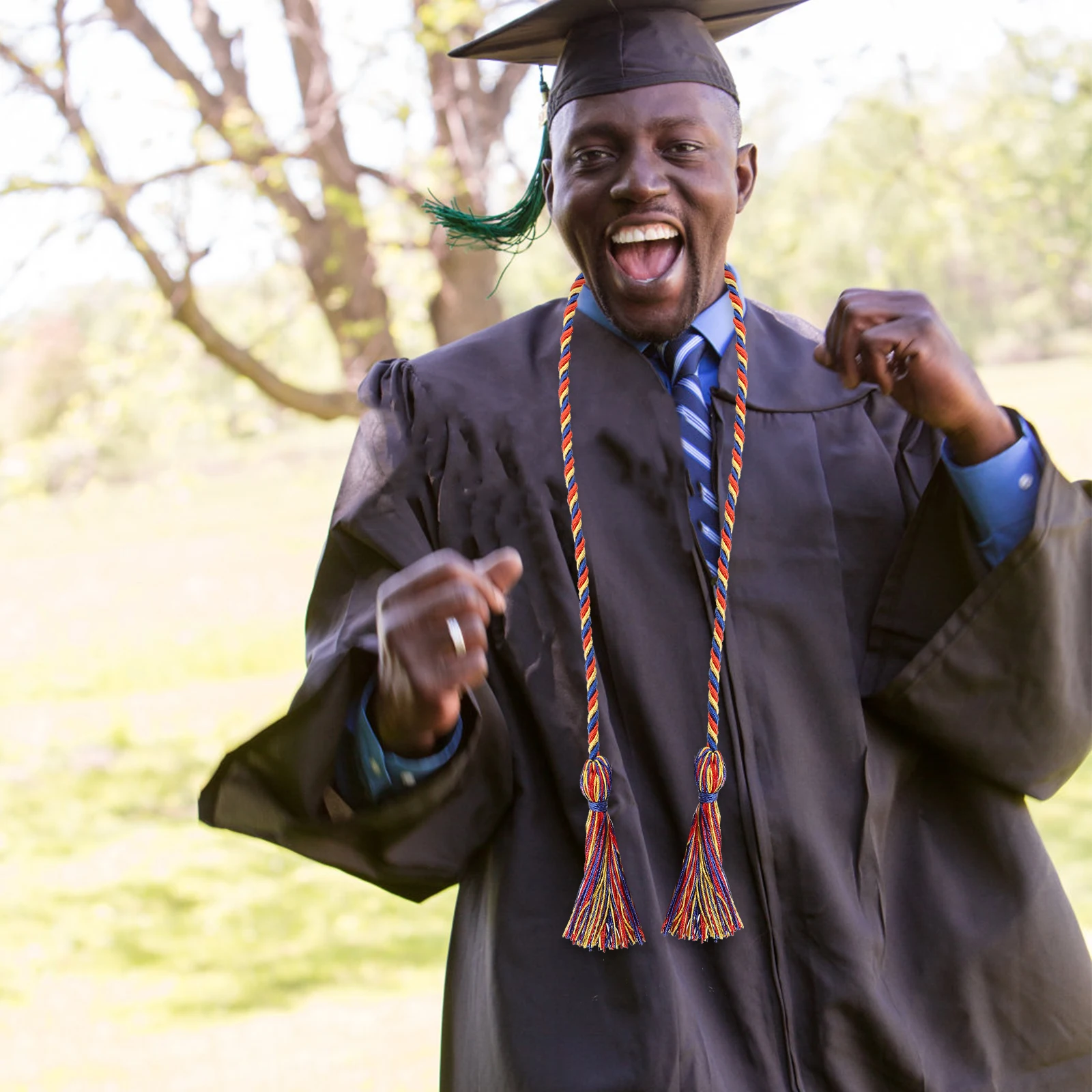 

4pcs Graduation Honor Teal Tassels Braided Cords Braided Cords For Graduates For Students Decoration Party Supplies