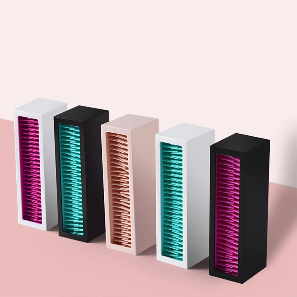 실리콘 메이크업 브러쉬 홀더 블랙 및 레드 컴팩트 오거나이저 데스크 수납 대용량 뷰티 도구 스탠드 건조용