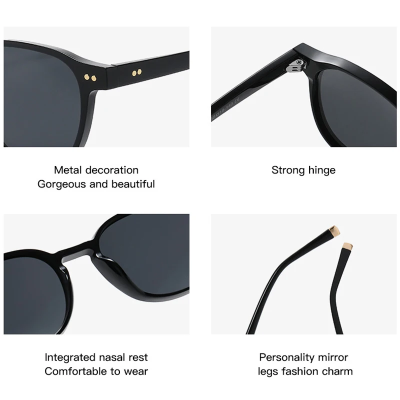 SHAUNA Retro Square Women Polarized Sunglasses Fashion Rivets Decoration Men Punk Driving Sun Glasses Shades UV400