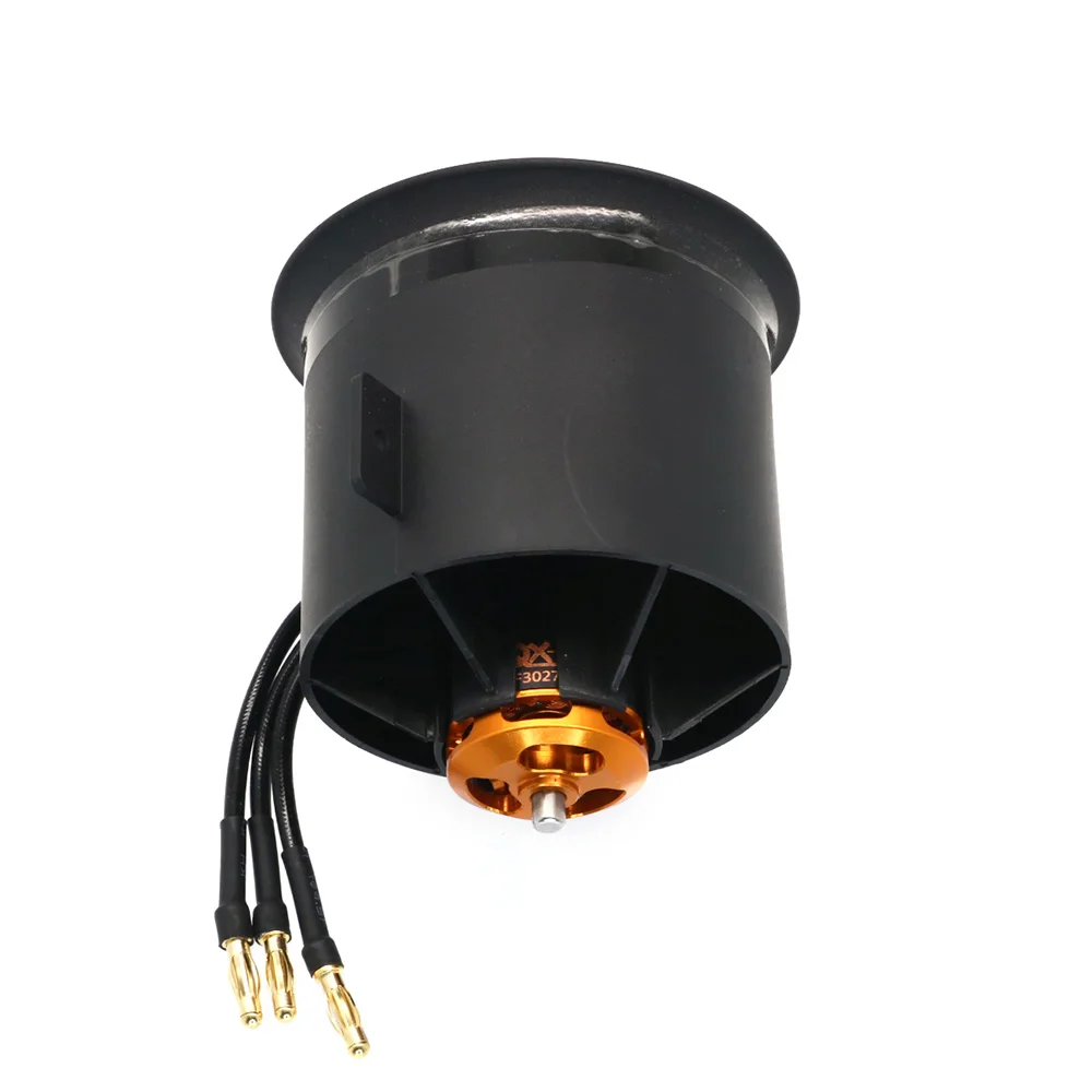 QX-MOTOR 70mm EDF QF3027 2200KV Brushless Motor CW CCW 12 Blades Ducted Fan Use 100A ESC for RC Multirotor Helicopter Drone Part