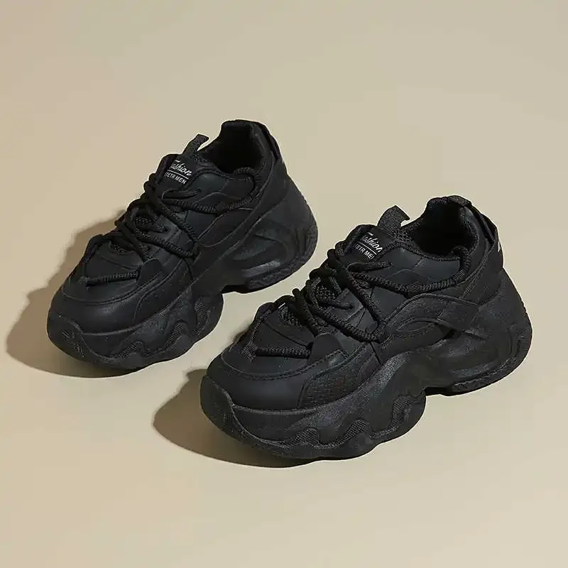 

Дышащие женские кроссовки с завязками на платформе, повседневные весенние женские ботинки, лоферы, женская спортивная обувь для промышленного шитья, теннис