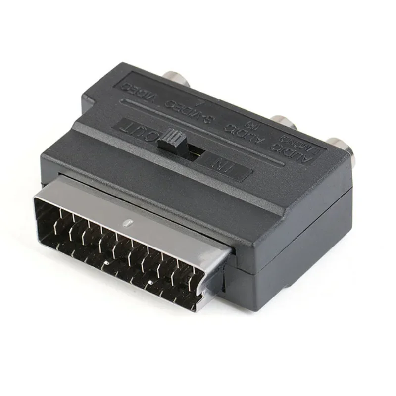 RGB-Scart zu zusammen gesetzten 3rca s-Video av TV Audio-Adapter oder Video-DVD-Recorder TV-TV-Projektor