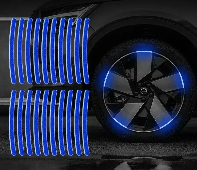

Car Wheel Hub Reflective Stripes Door Safety Opening Warning Sticker Auto Rear Warning Reflective Tape Car Accessories Gadget