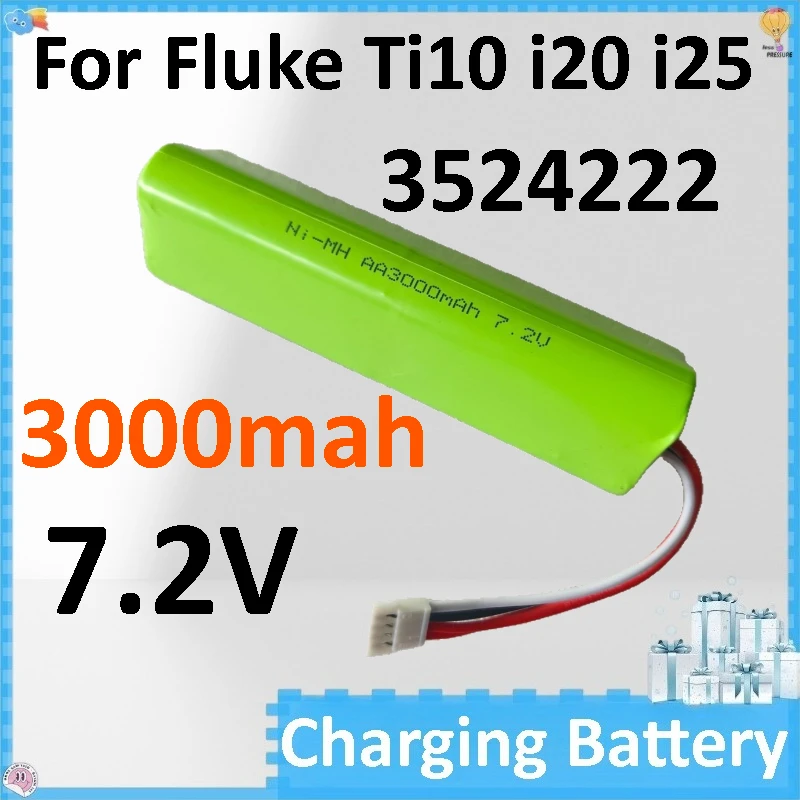 7.2V/3000mAh 3524222 Equipment,Survey,Test Battery for Fluke Ti10 I20 I25 3105035 Ti20‑RBP Infrared Thermal Imager Battery