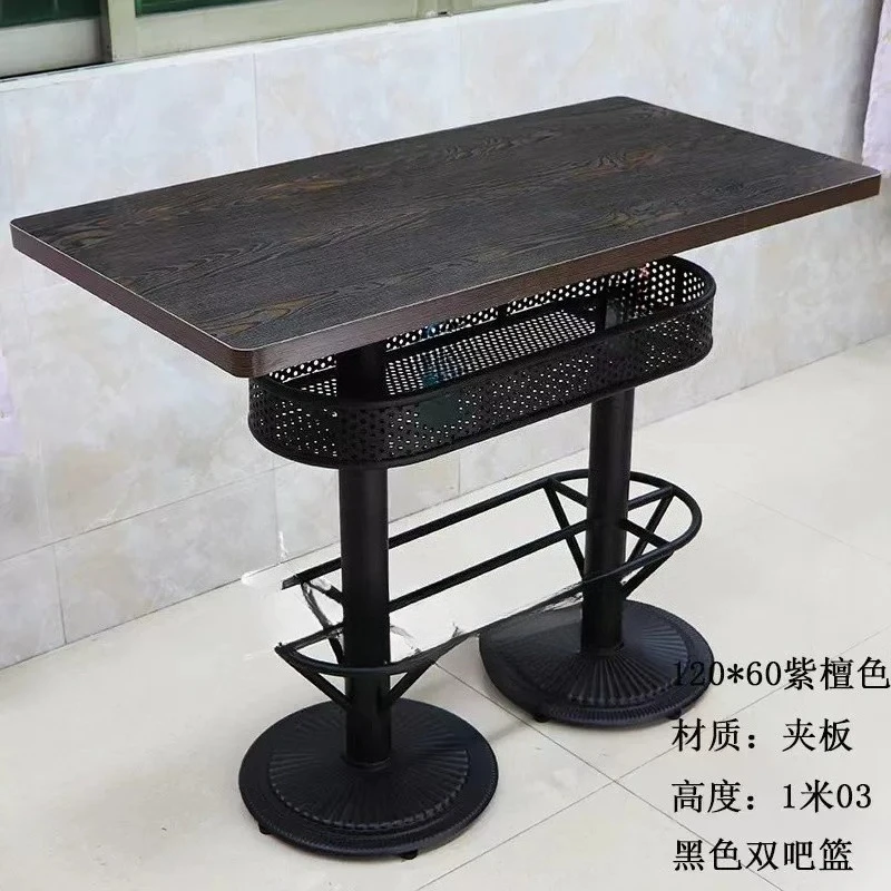 

Customized bar loose table retro high stool table music dining bar clear against the wall bar bar table and chair combination