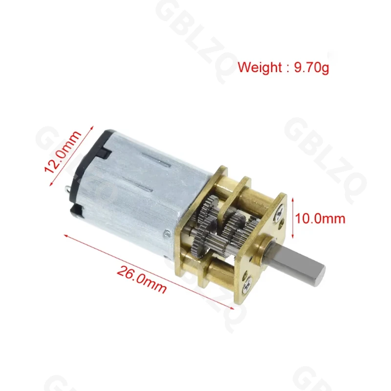 GA12-N20 DC 6V 30 50 100 150 200 300 500 1000RPM  Micro Metal Gear Motor Gear Wheel Gear Motor
