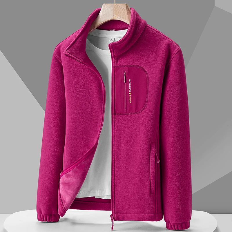 الشتاء في الهواء الطلق جاكيت من الصوف الرجال عادية القطبية الصوف الباردة واقية سميكة معطف المرأة يندبروف سستة سترة رجالي سترات دافئة #3